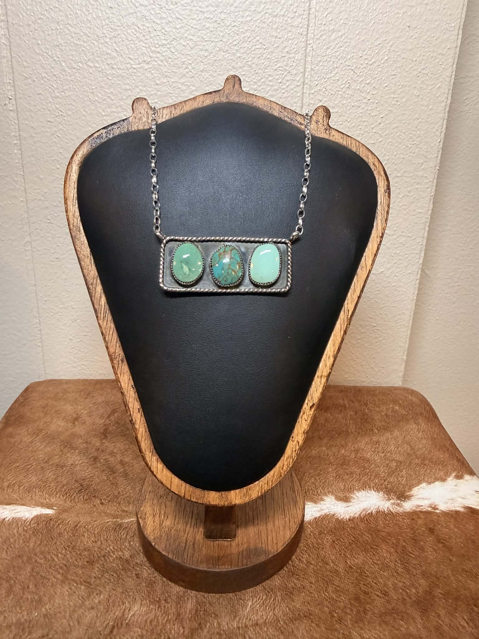 3 Stone Nila Turquoise Bar Necklace