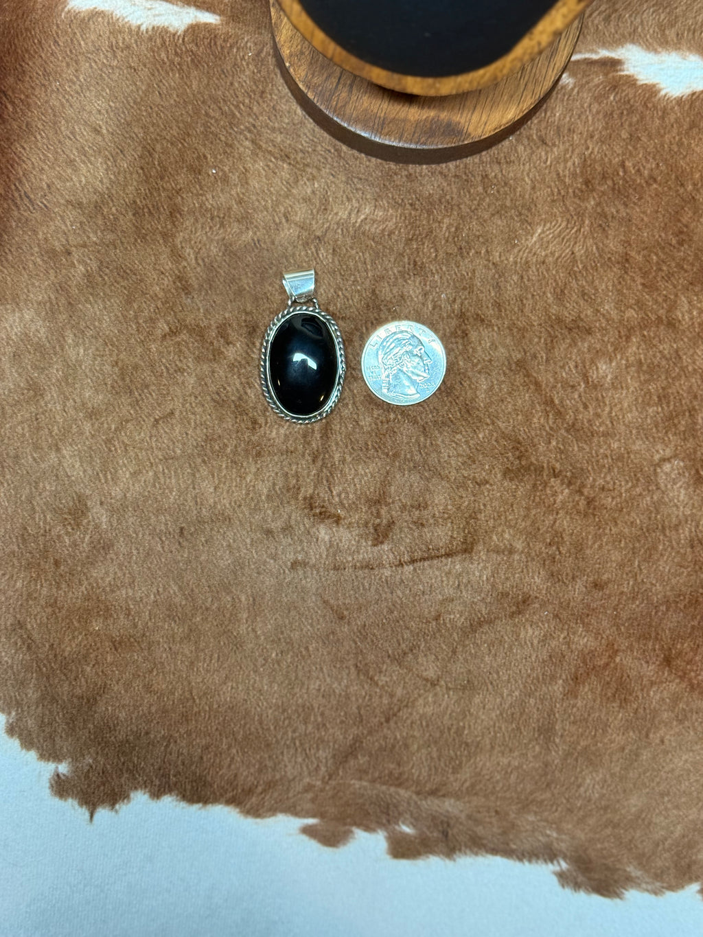 Black Onyx Twist Pendant